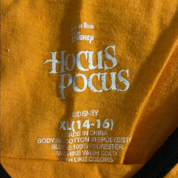 Disney Orange and Black Long Sleeve Tee Hocus Pocus Design - Picture 3 of 4